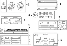 88723-06230 TOYOTA Ac Label Camry