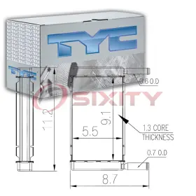 SX-9420 TYC Hvac Heater Core Heating Air Ic C30 Chevrolet