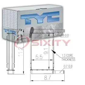 SX-9449 TYC Hvac Heater Core Van Heating Air Chevrolet