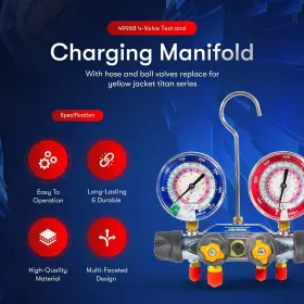 VTQP01854 VT-MOTOR Jacket Charging Manifold Gauges R-22 #3