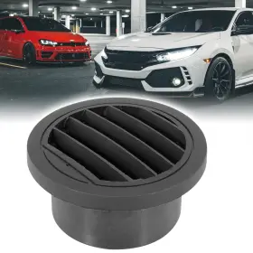 X Autohaux 752374795128 75mm Round Car Heater Ducting Warm Air Vent Outlet 360 Degrees Rotatable Black