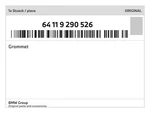Genuine Bmw Grommet 64-11-9-290-526 New. Fixed Price $37.01.