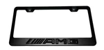3d Amg Mercedes Benz Emblem Stainless Steel Black License Plate Frame W/ Caps. Fixed Price $17.95.