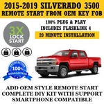 Plug And Play Remote Start Kit 2015-2021 Chevrolet Silverado 3500. Fixed Price $209.99.