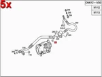 Genuine O-ring 5pcs Mercedes C215 Cl203 R230 S203 W168 W203 W463 1689970845. Fixed Price $10.80.