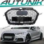 Fit 2017-2020 Audi A3 8v S3 With Acc Honeycomb Front Grille Grill Rs3 Style. Fixed Price $184.99.