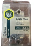 New 1642677 Sharkbite Angle Stop 4 Pack Iron Pipe Od Comp 1/2" X 3/8" Bb. Fixed Price $15.96.