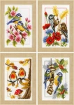 Vervaco Counted Cross Stitch Miniature Kit (set Of 4) Four Seasons 3.2" X 4.8". Fixed Price $25.19.