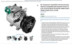 Ac Compressor Compatible With Kia Sportage 10pa 15c W Hyundai Tucson. Fixed Price $161.49.