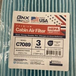 Bnx Premium Cabin Air Filter C7089 (3 Pack) Hepa 99.97% Made In Usa. Fixed Price $15.99.