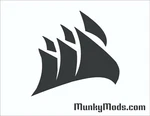 Corsair "sail" Logo Computer Pc Case Window Applique Vinyl Decal (color Choices). Fixed Price $5.69.