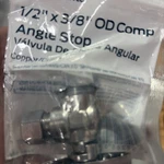 Sharkbite 1/2" X 3/8" Od Comp Angle Stop #1642662. Fixed Price $15.00.