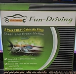 Fun-driving Fd811 Cabin Air Filter 2 Pack New In Box. Fixed Price $15.00.