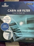 Kurimup Cabin Air Filter Scf11809s New. Fixed Price $7.00.
