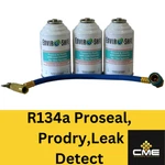 Enviro-safe, Proseal, Prodry & Leak Detector, For R134a Auto Ac, 3 Oz. With Hose. Fixed Price $49.00.