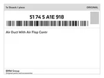 Genuine Bmw Air Duct With Flap Contr 51-74-5-a1e-918 New. Fixed Price $213.27.
