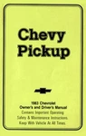1983 Chevrolet Truck Owners Manual User Guide Reference Operator Book Fuses Oem. Fixed Price $38.00.