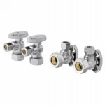 Brass Ball Valve, Quarter Turn, 1/2 X 3/8 In. - Compa1238z4. Fixed Price $50.74.