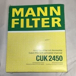 Mann Cabin Filter Cuk 2450. New. Open Box, Writing On Box.. Fixed Price $10.00.