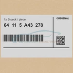 Genuine Bmw 64115a43278 -. Fixed Price $101.98.
