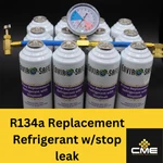 Enviro-safe Auto Ac Replacement Refrigerant With Stop Leak, 12 Cans/brass Gauge. Fixed Price $116.99.
