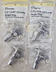 (lot Of 4) **sharkbite** 1/2" Cpvc X 3/8" Od Comp Angle Stop - 1642653 Glue On. Fixed Price $24.95.