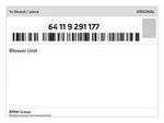 Genuine Bmw Blower Unit 64-11-9-291-177 New. Fixed Price $311.44.