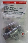 Sharkbite Brass 1/2-in Compression X 3/8-in Od Quarter Turn Dual Ou. Fixed Price $16.99.
