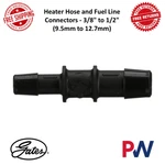 Gates Heater Hose And Fuel Line Straight Connector Black Plastic 3/8" To 1/2". Fixed Price $23.68.