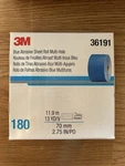 3m 36191 Blue Abrasive Sheet Roll Multi-hole 2.75" X 13yd.. Fixed Price $28.95.