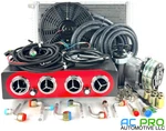 A/c Kit Universal Under Dash Evaporator 404-000 Red Chrome Louver Heat And Cool. Fixed Price $550.05.