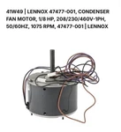 Allied/lennox/ducane/armstrong Motor- 47477-001 41w49 1/8hp 208/230v - 1075rpm. Fixed Price $200.00.