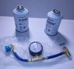 Honeywell R-1234yf Refrigerant + Gauge Hose Kit Lot Of 2 Cans (8 Oz Each). Fixed Price $94.99.