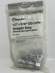 Sharkbite 1/2" X 3/8" Od Compression Brass Quarter Turn Stop Straight Valve. Fixed Price $12.95.